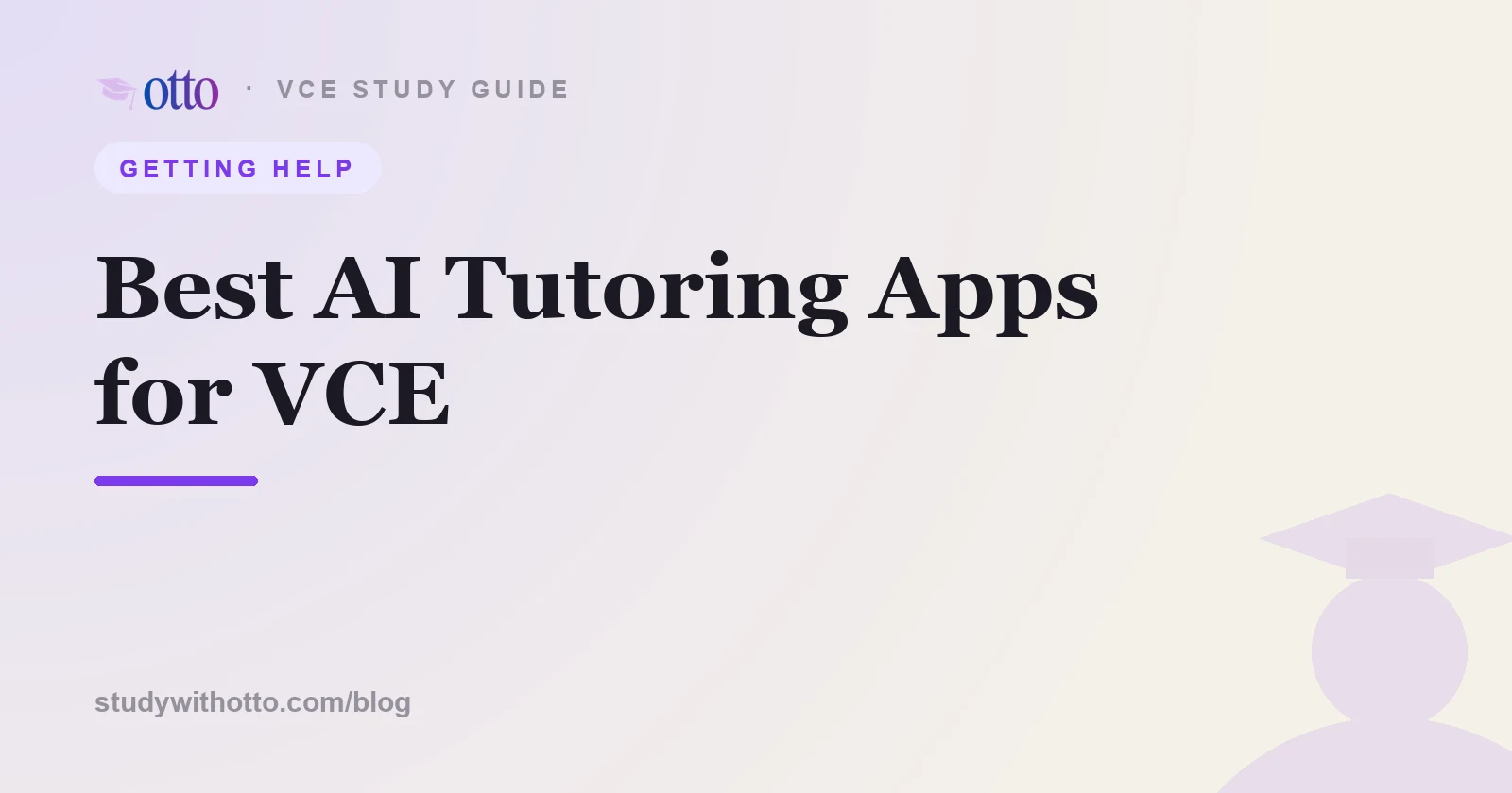 A phone showing an AI tutoring app marking a VCE answer, on a cream background