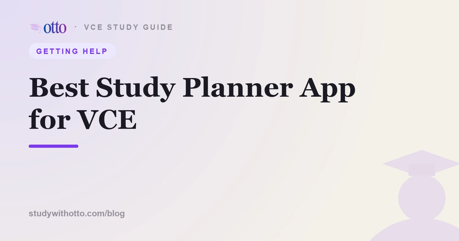 A study planner app showing a weekly schedule, on a cream background