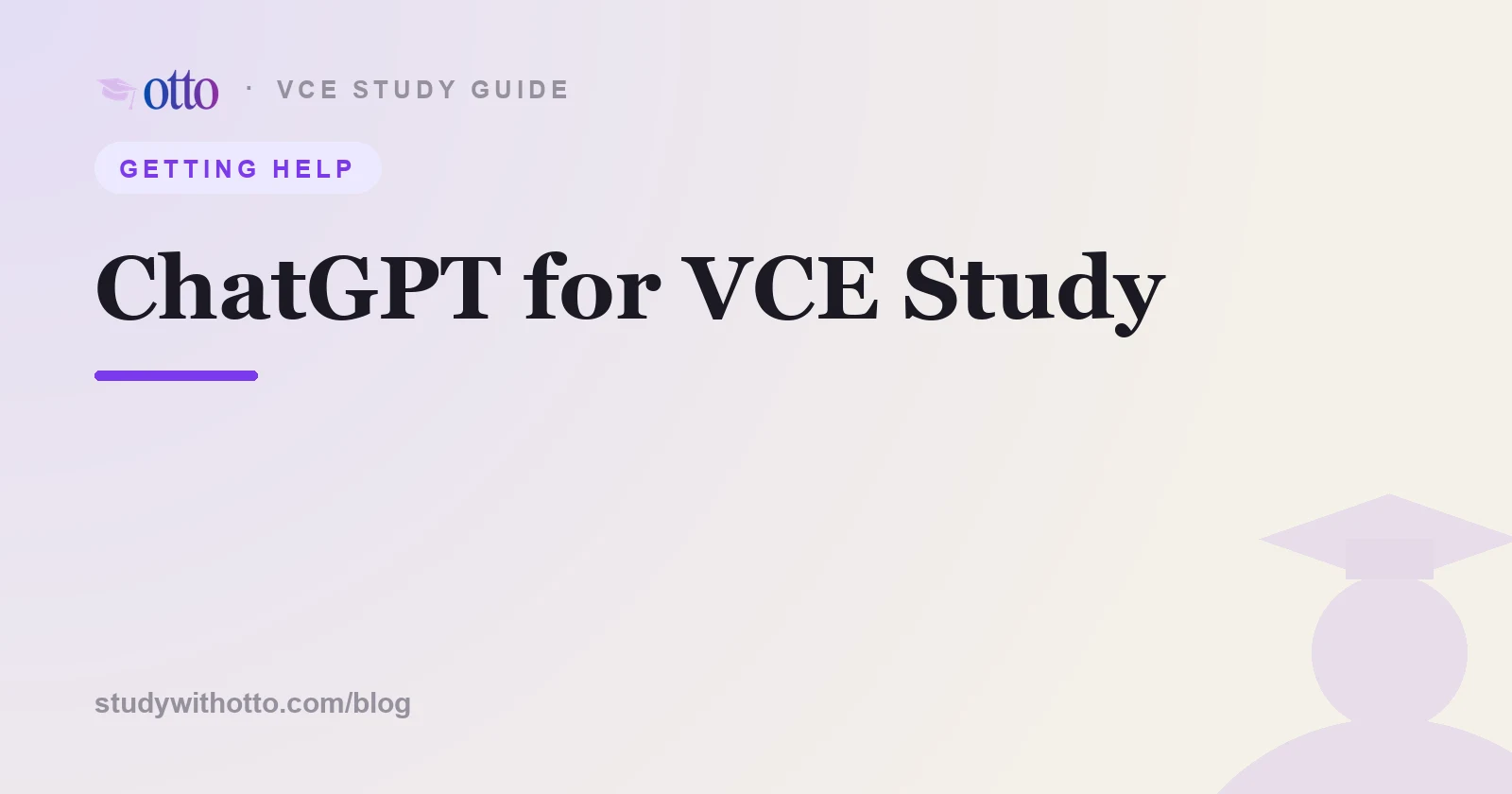A phone showing an AI chat beside VCE notes, on a cream background