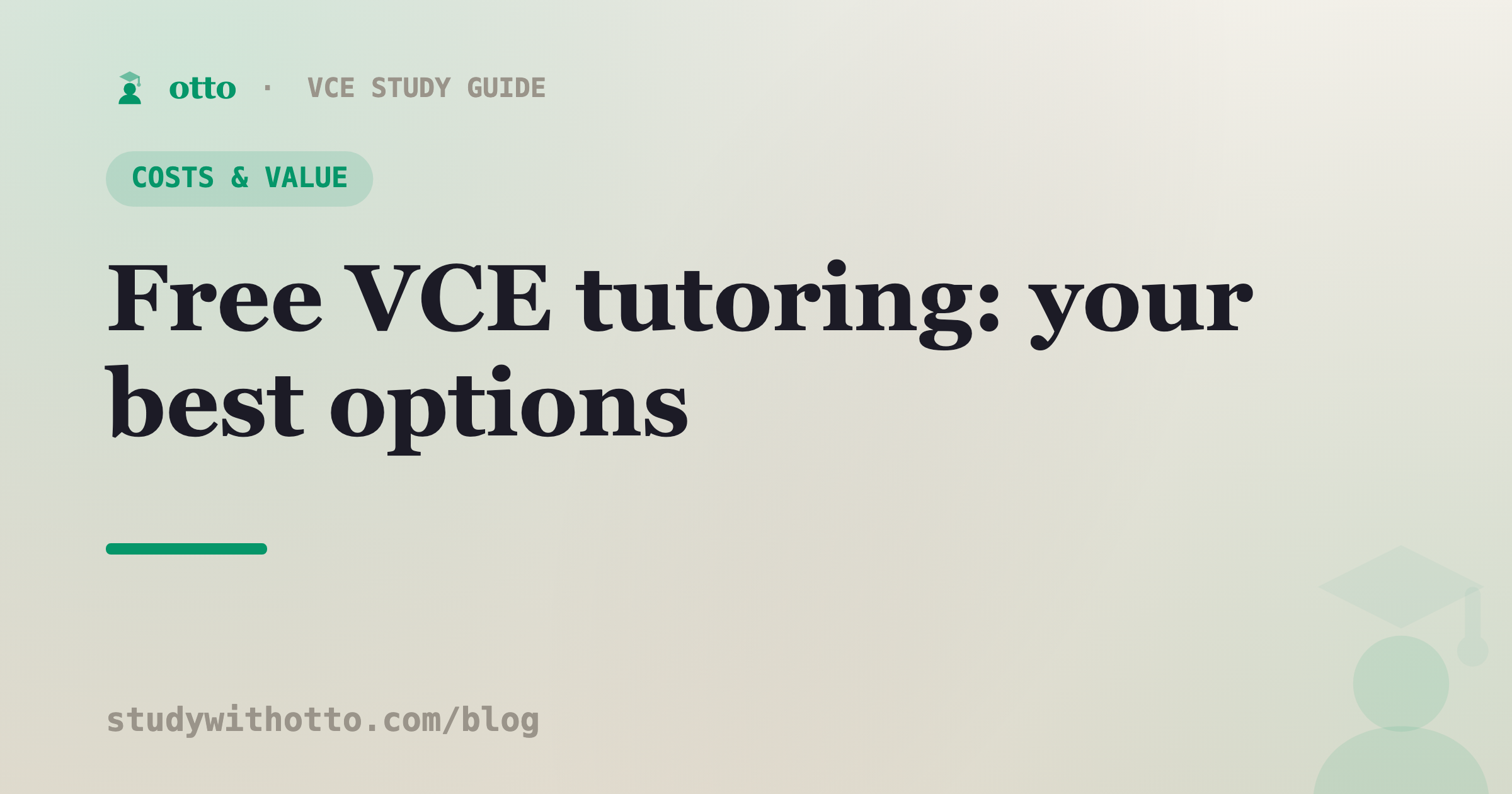 Free VCE study resources represented by an open laptop and books with a zero-dollar tag on a cream background