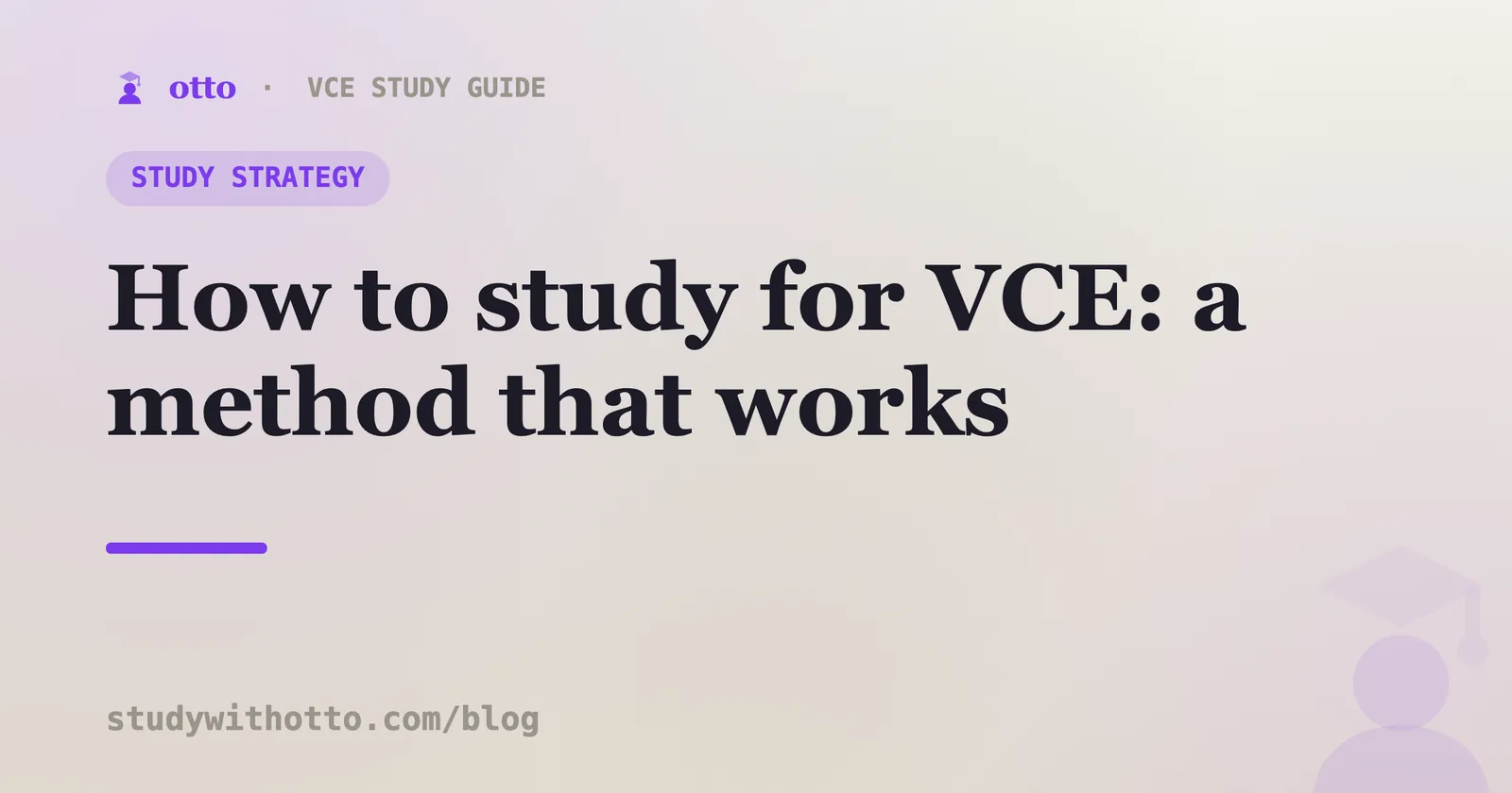 A tidy VCE study desk with a planner, notes and a checklist on a cream background