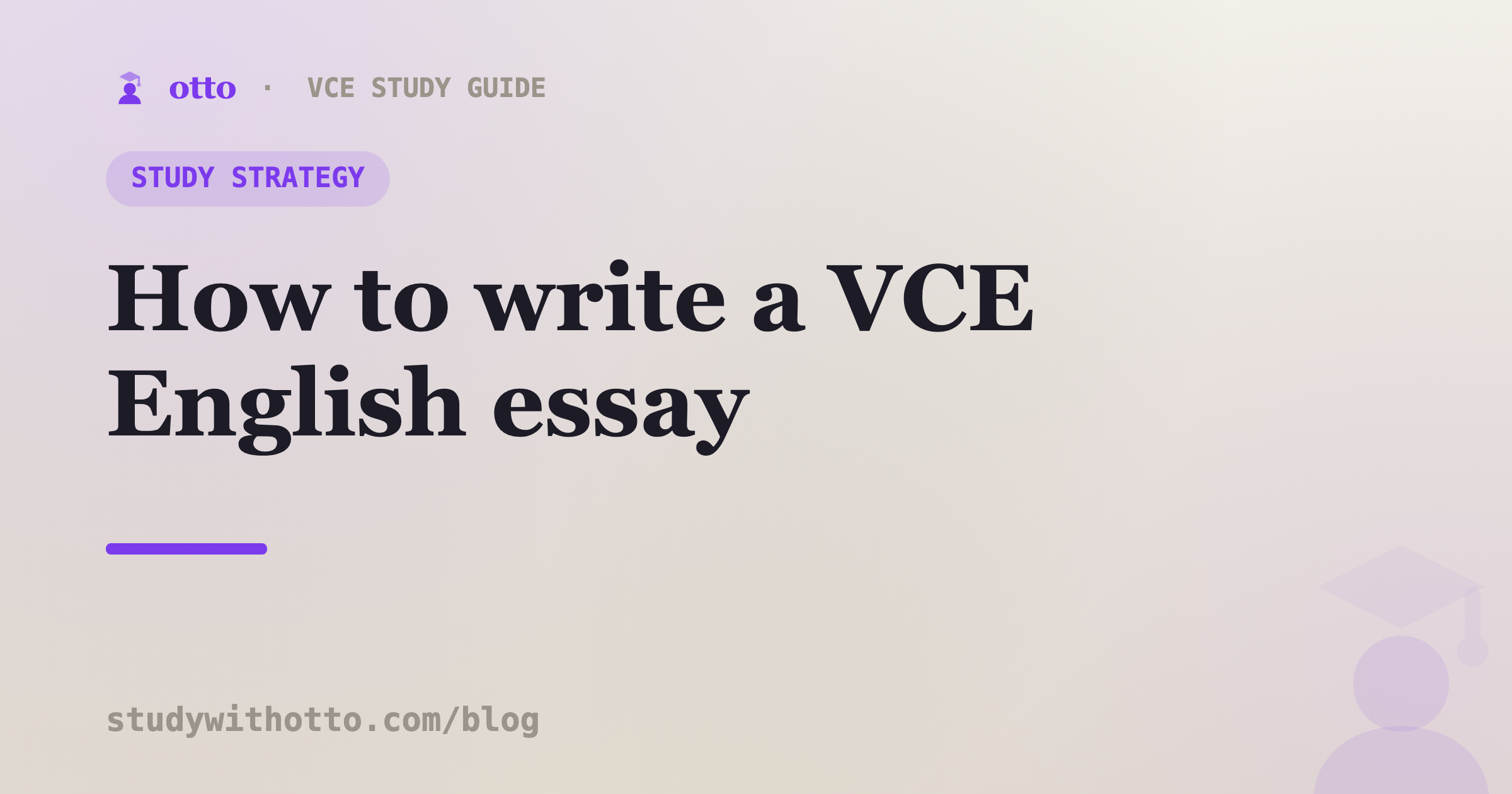 A structured VCE English essay plan with an introduction and body paragraphs on a cream background