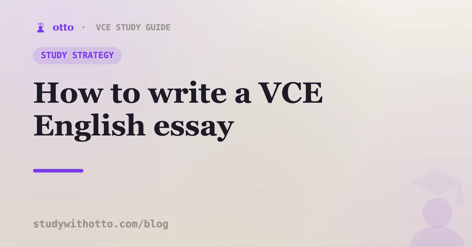 A structured VCE English essay plan with an introduction and body paragraphs on a cream background