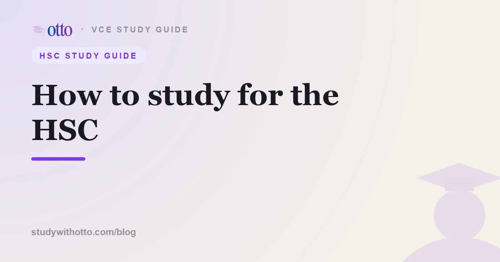 How to study for the HSC