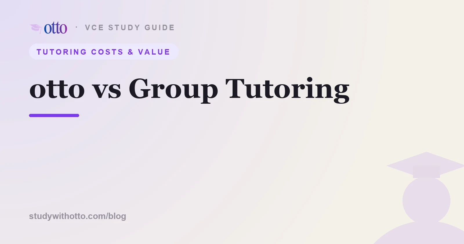 A side-by-side comparison of an AI study tool and a group tutoring class, on a cream background