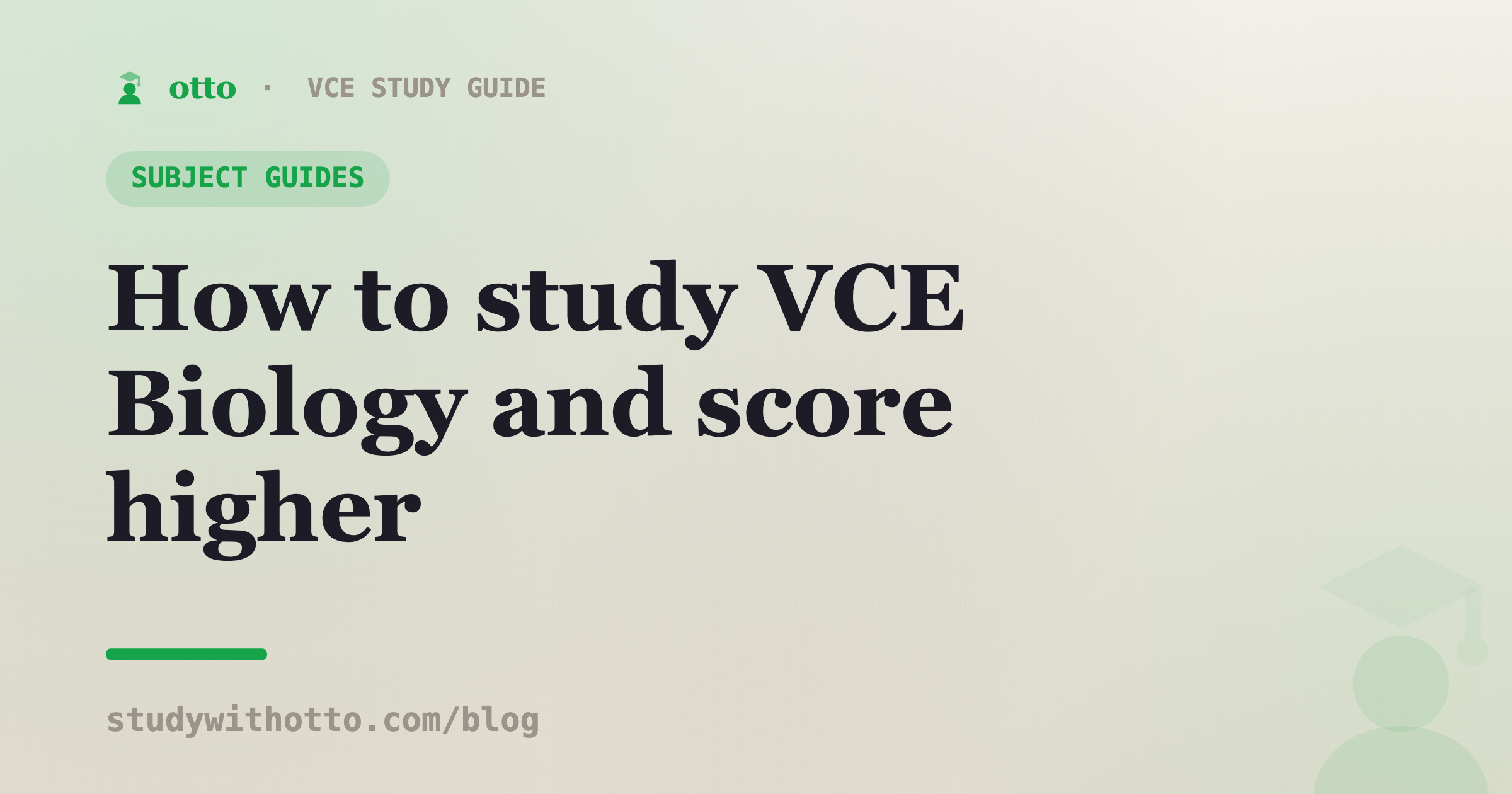 VCE Biology cell diagram and study notes on a cream background