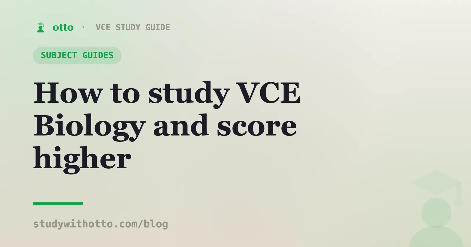 VCE Biology cell diagram and study notes on a cream background