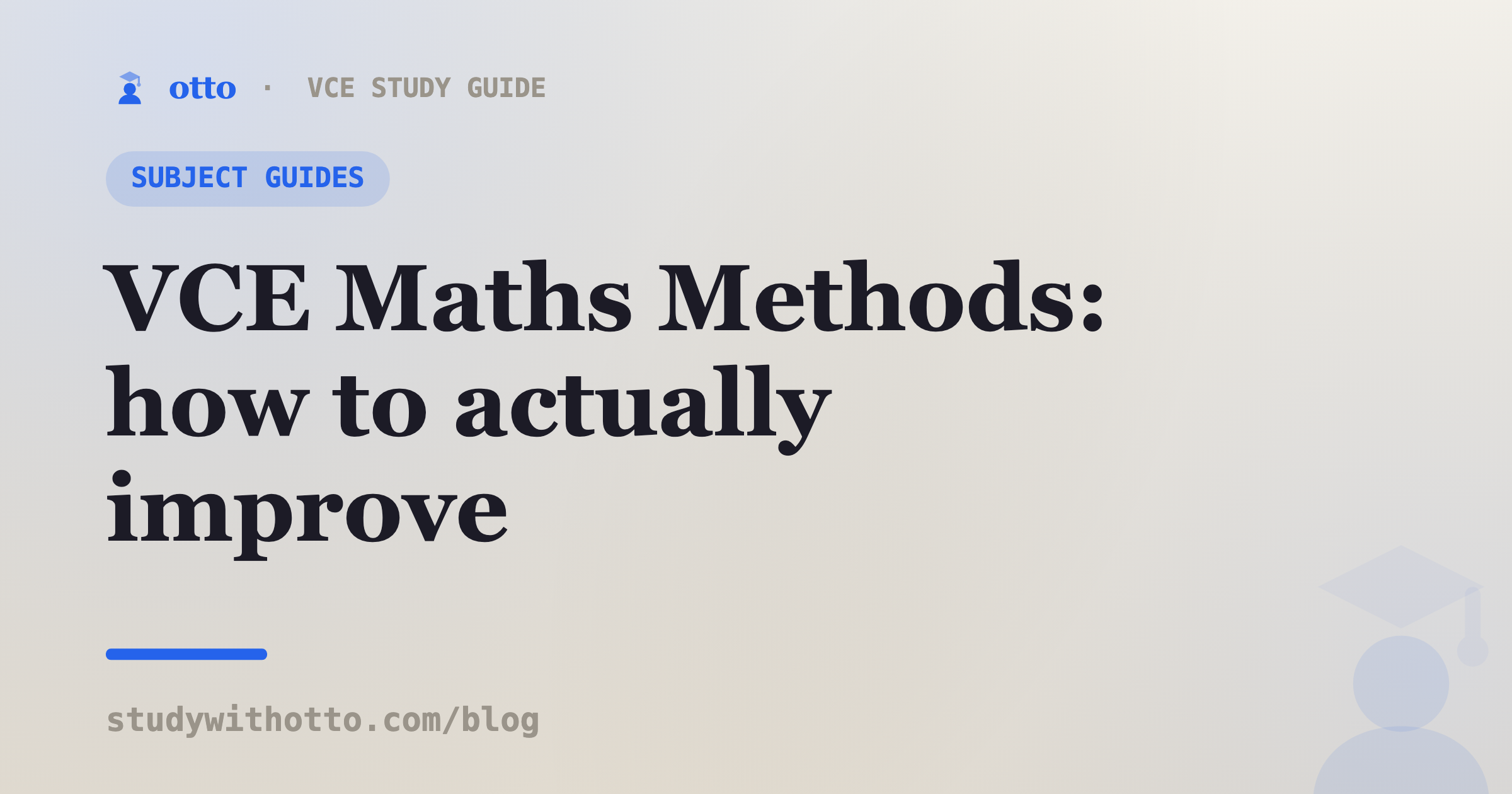 VCE Maths Methods graph and calculus working sketched on a cream background