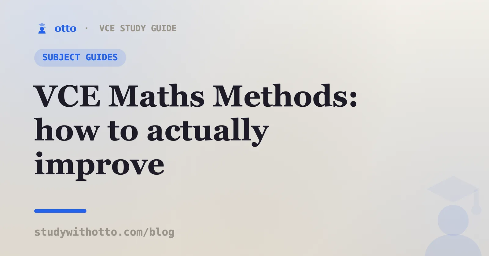 VCE Maths Methods graph and calculus working sketched on a cream background