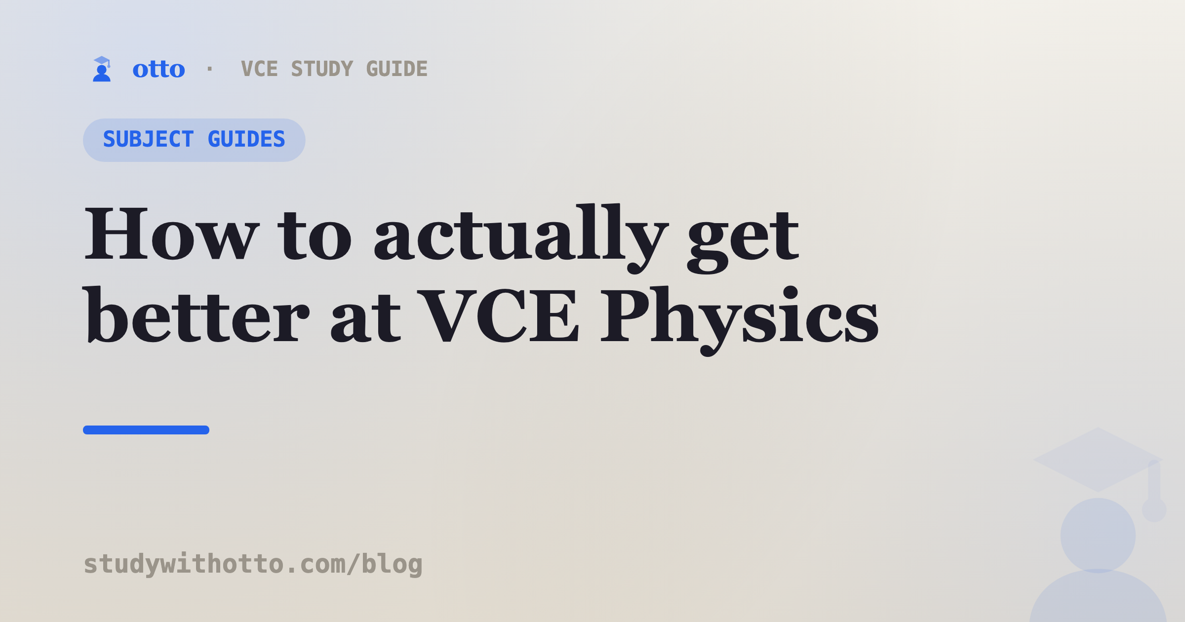 VCE Physics equations and a motion diagram sketched on a cream background