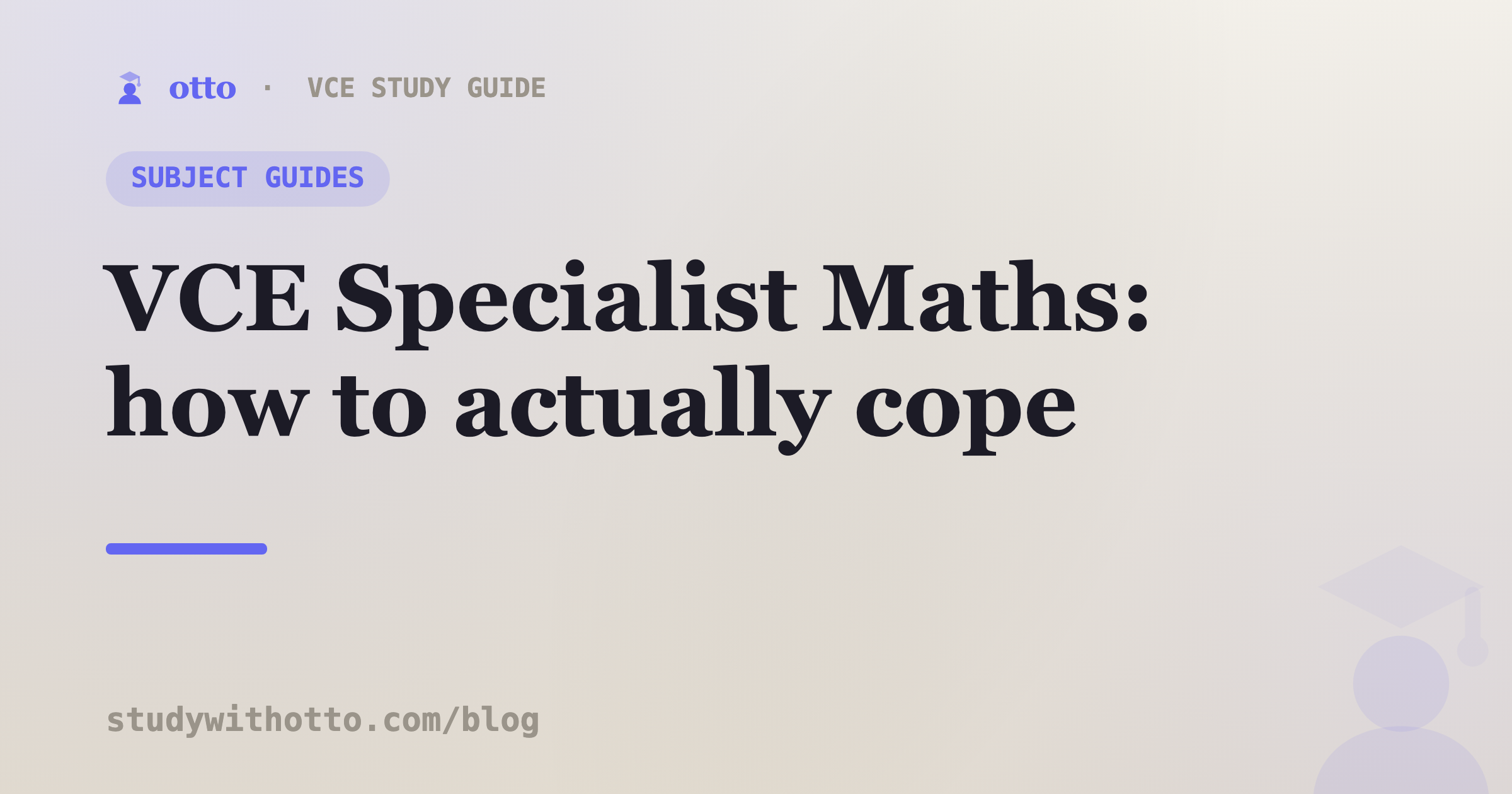 VCE Specialist Maths proof and complex working on a cream background